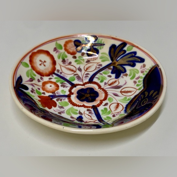 19th Century Gaudy Welsh Sunflower Pattern Miniature Luster Child’s Plate - Picture 5 of 15